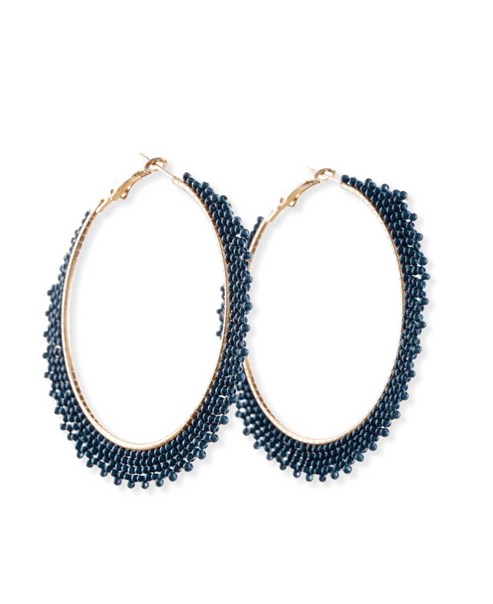 Beaded Hoop Earrings