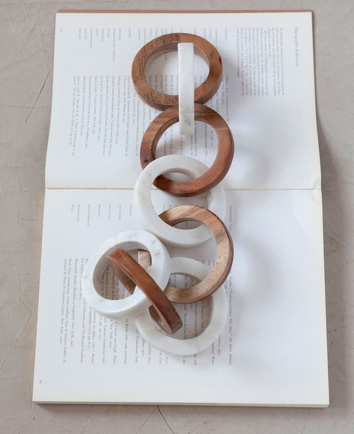Wood And Marble Decorative Link