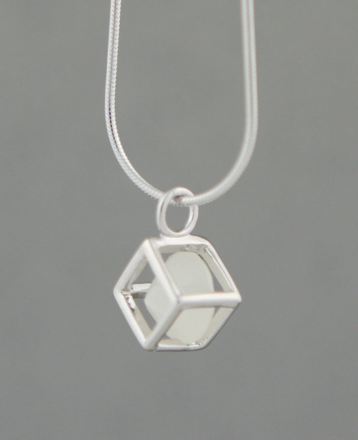 Gemstone Cube Pendant
