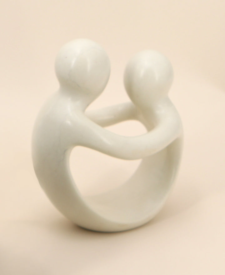 Natural Soapstone Mother and Child Statue