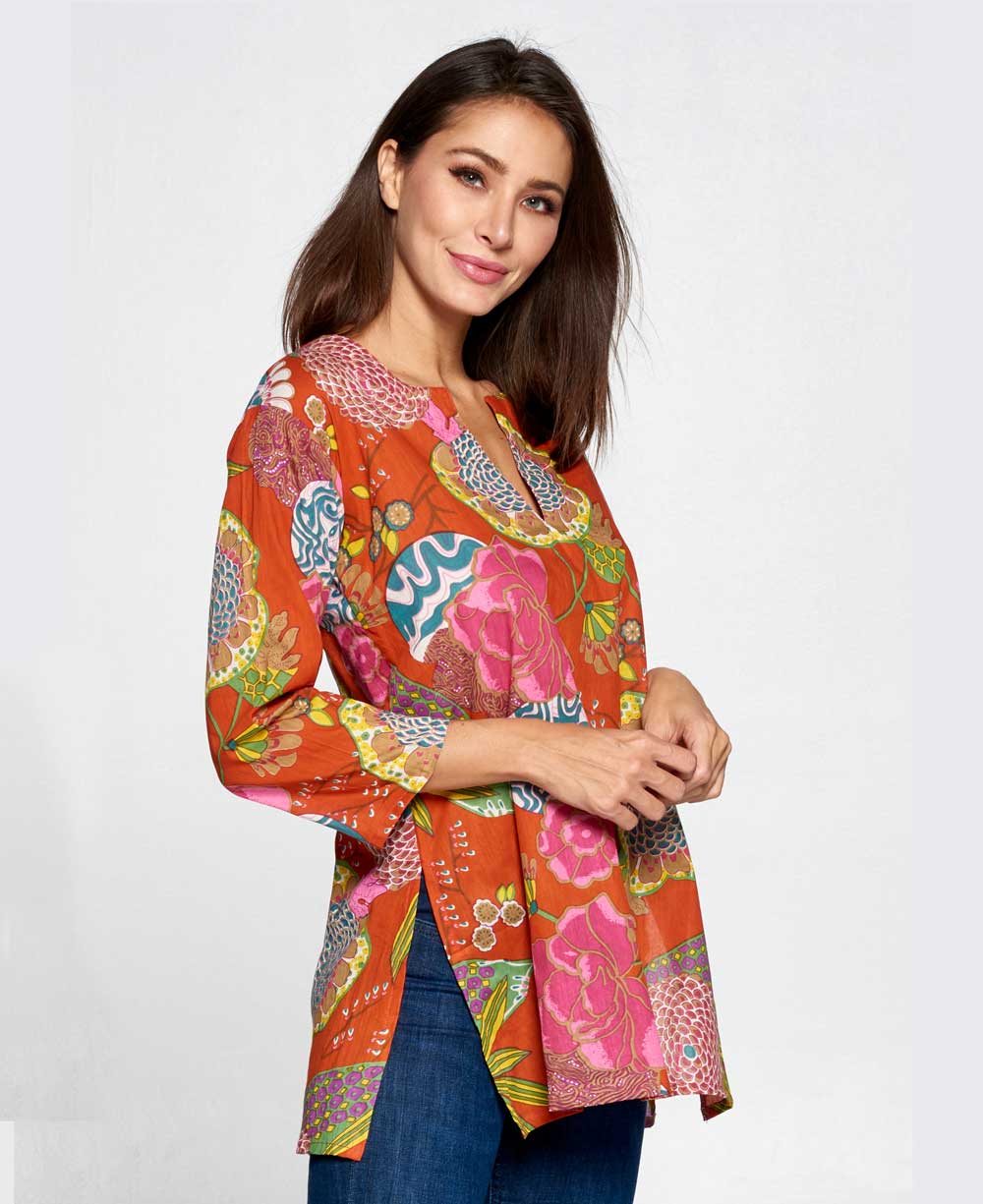 Floral Pop Tunic Top
