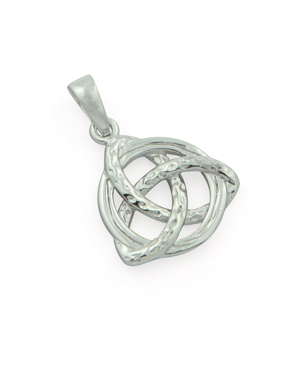 Sterling Silver Textured Celtic Knot Pendant