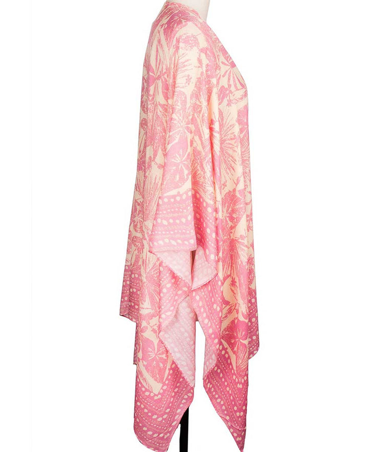 Rose Garden Block Print Inspired Kimono Wrap