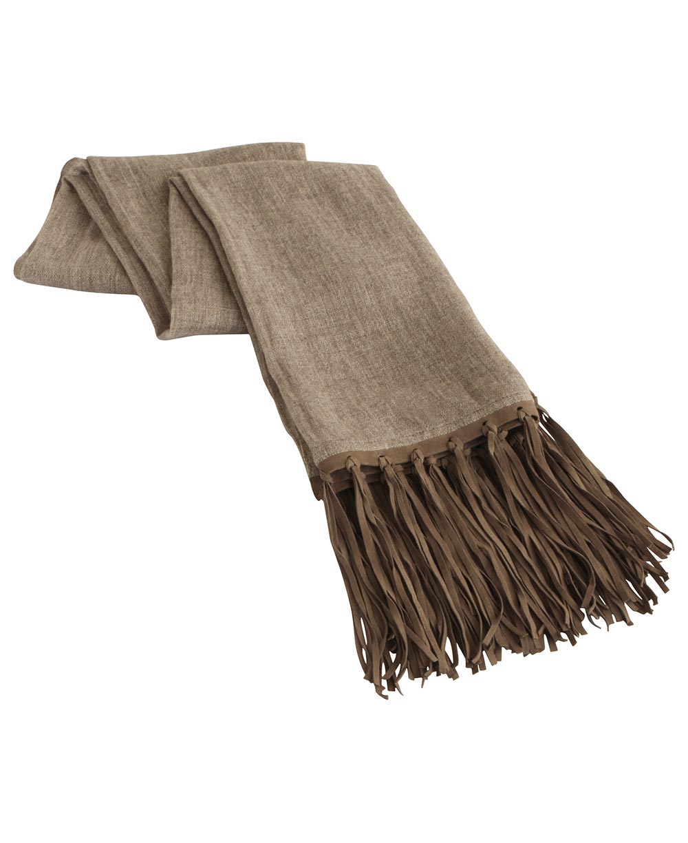 Leather Cashmere Scarf