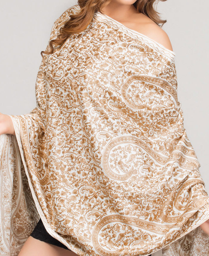 Gold Embroidered Shawl
