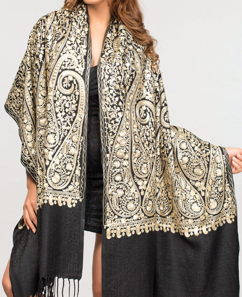 Gold Embroidered Shawl