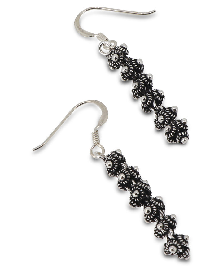 Dangle hilltribe silver earrings