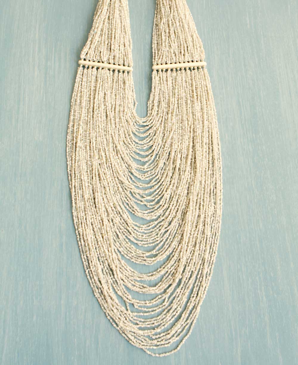 Silver Bead Statement Necklace