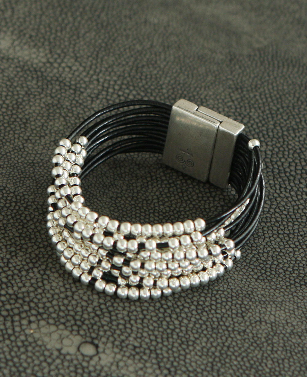 Sterling Leather Bracelet
