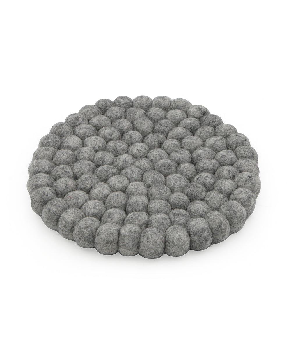 Gray Pom-Pom Trivet