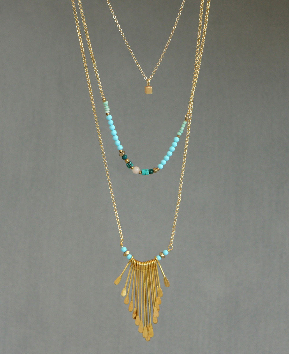 Beaded Stacked Necklace