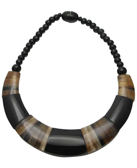 Striped Horn Necklace