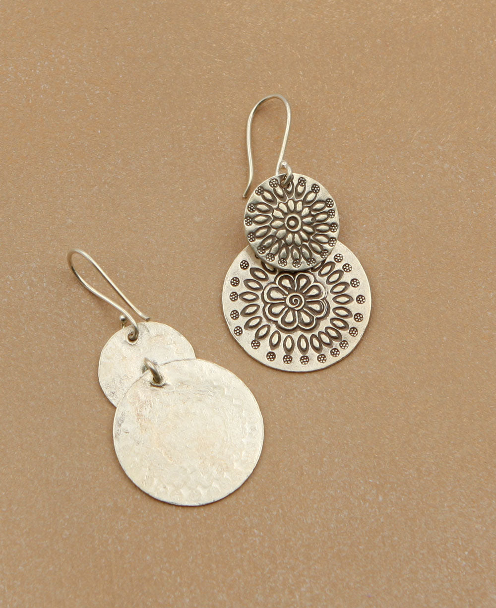 Hill Tribe Disk Earrings