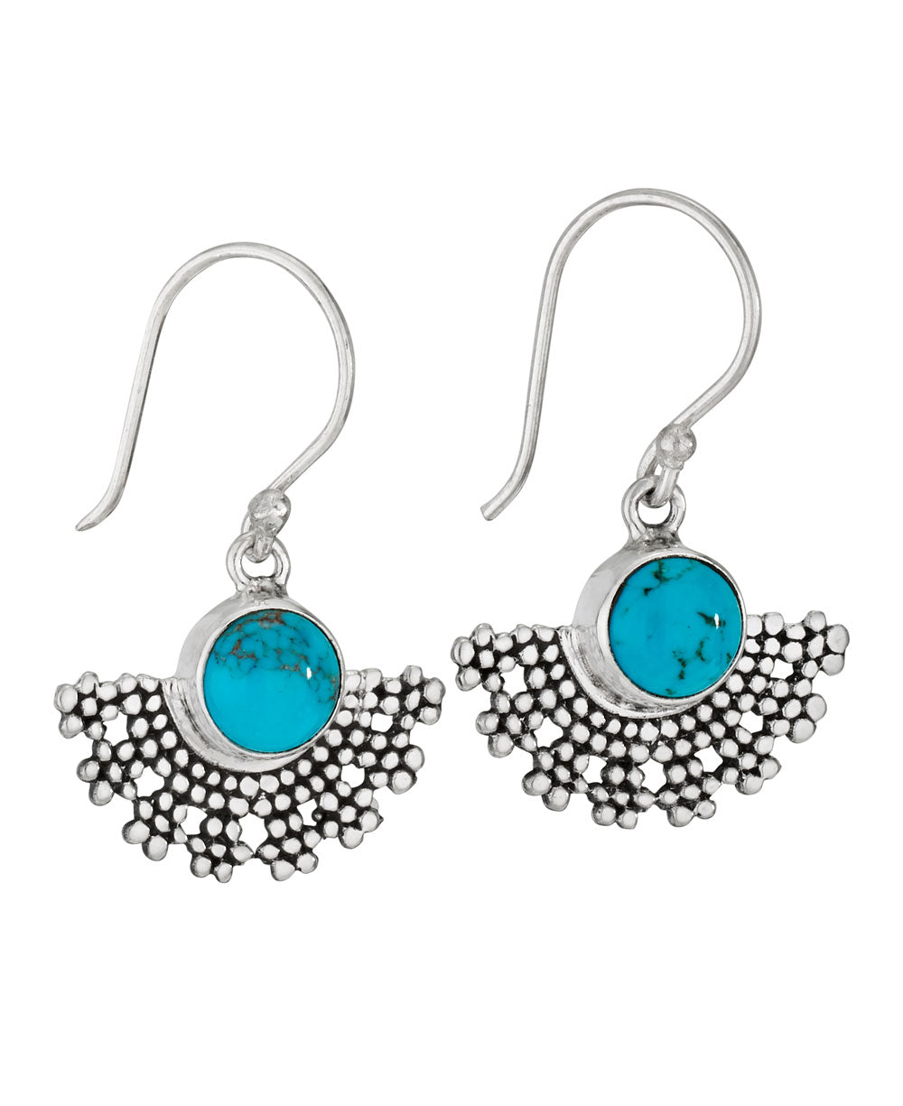 Geometric Turquoise Tribal Earrings – Cultural Elements