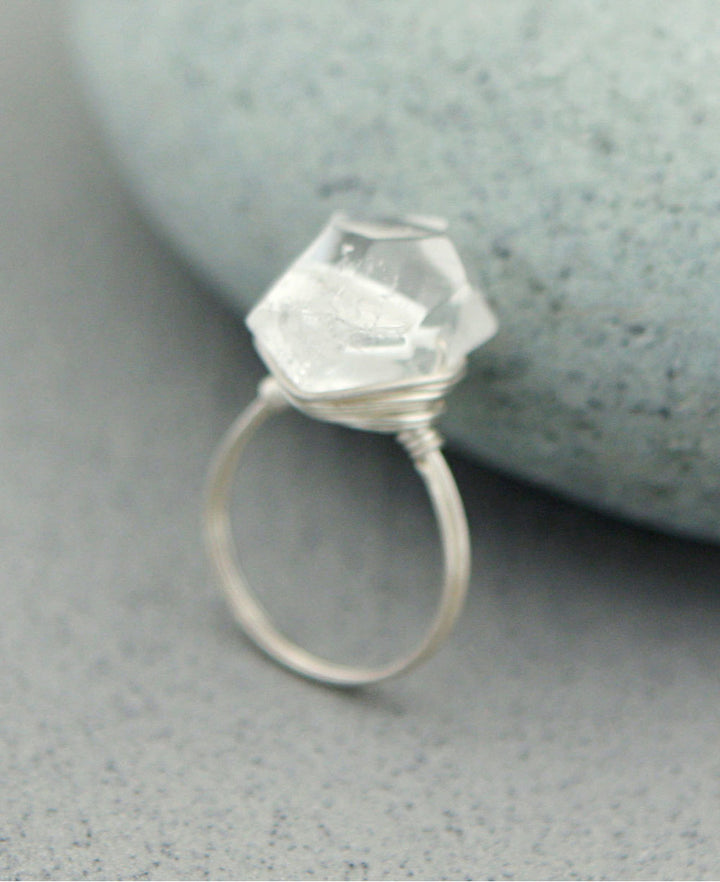 Clear Quartz Gemstone Ring