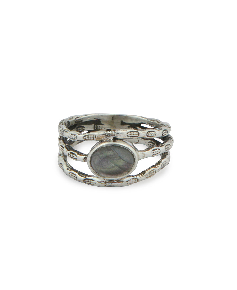 Amazonite & Labradorite Gold Plated Ring * Statement Ring * Gemstone R –  ByCila, Inc