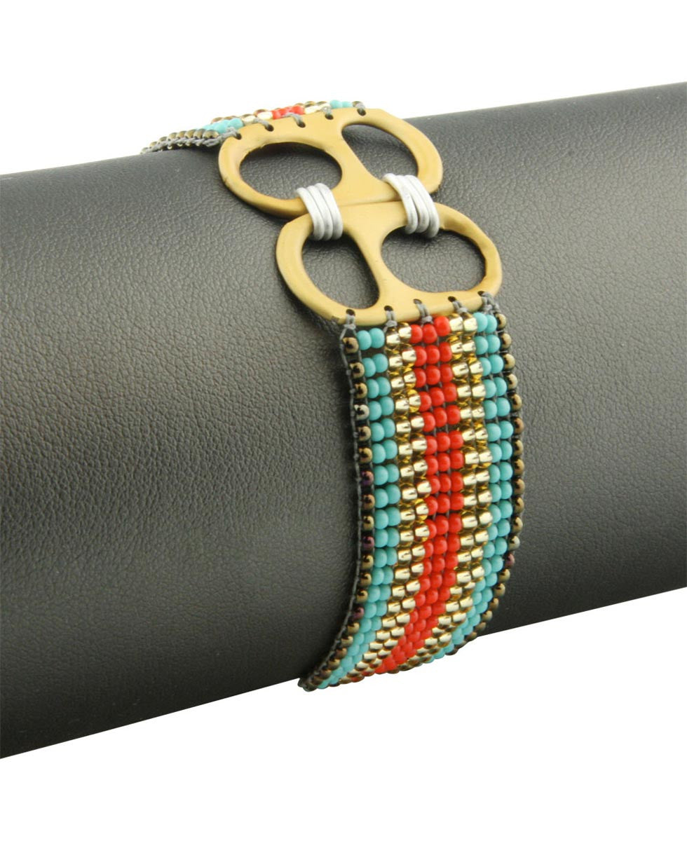Striped Bead Bracelet