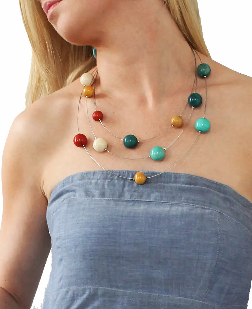 Tagua Spheres Necklace