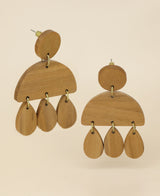 Wood Drop Earrings