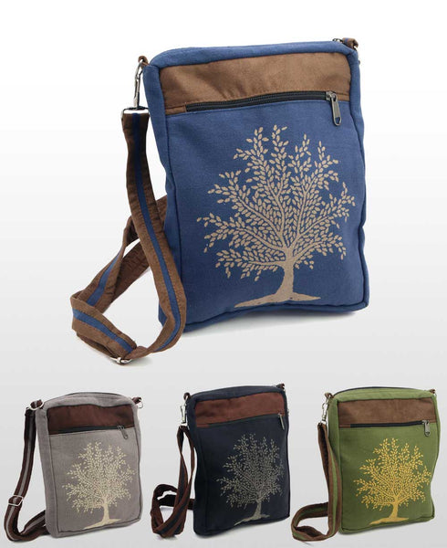 Tree of Life Crossbody Bag Grey | Cultural Elements