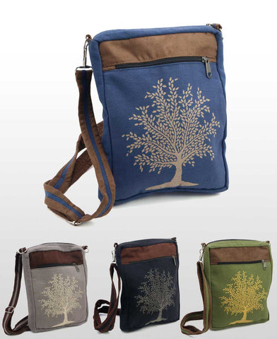 Tree of Life Crossbody Bag Blue | Cultural Elements
