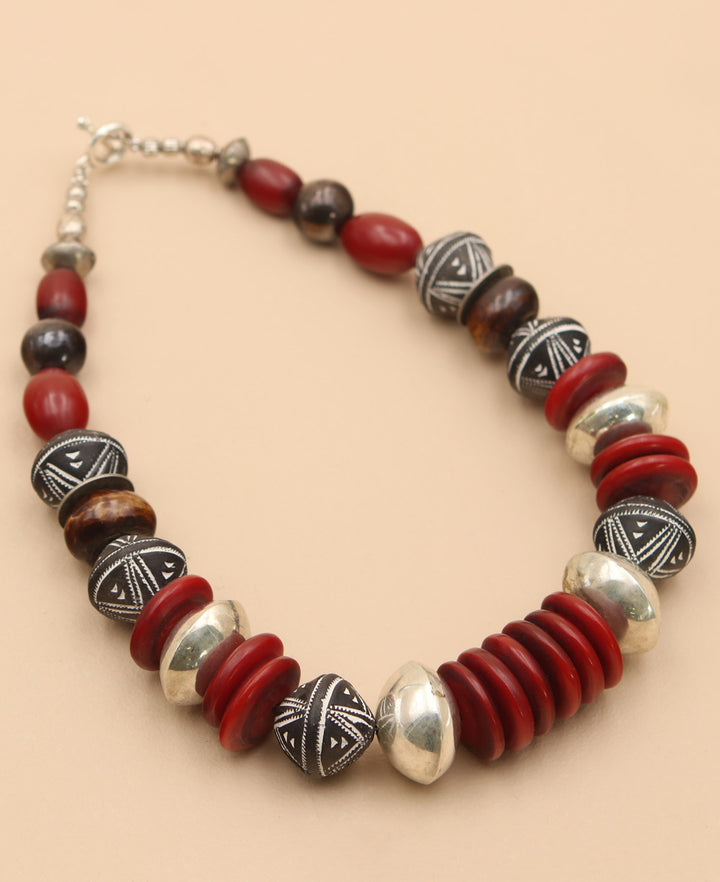 Red Amber African Necklace