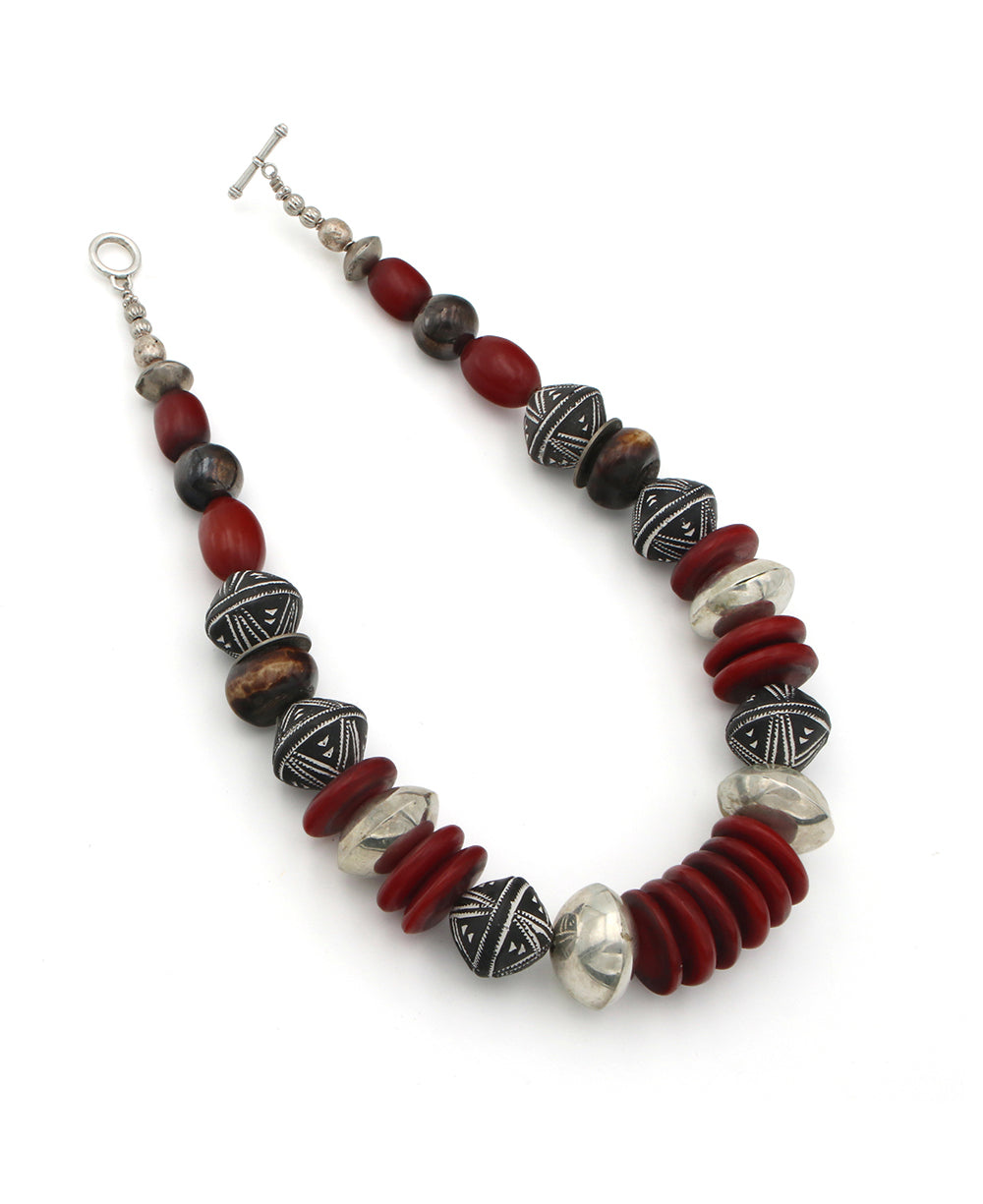 Red Amber African Necklace