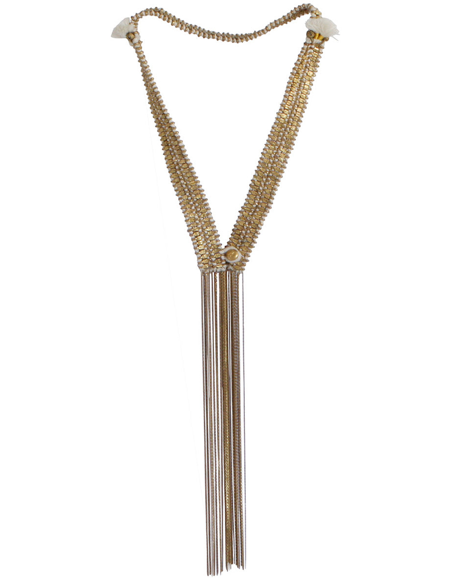 Brass Cascade Necklace