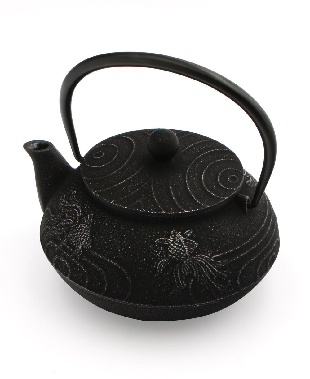 Japanese Iron Teapot With Goldfish
