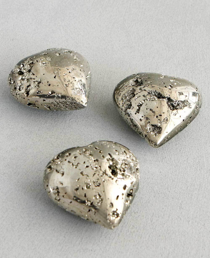 Pyrite Gemstone Heart