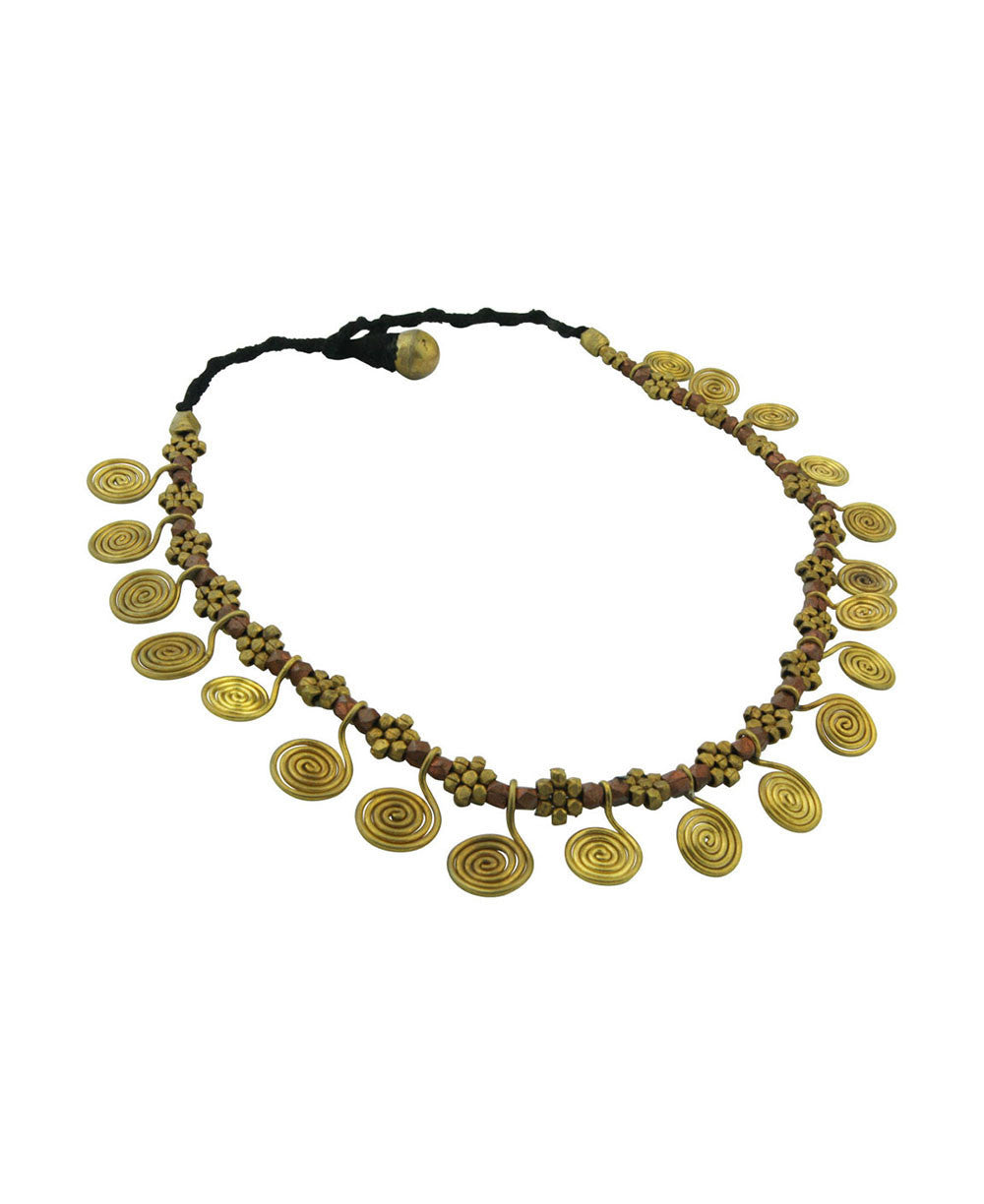 Brass Spiral Necklace